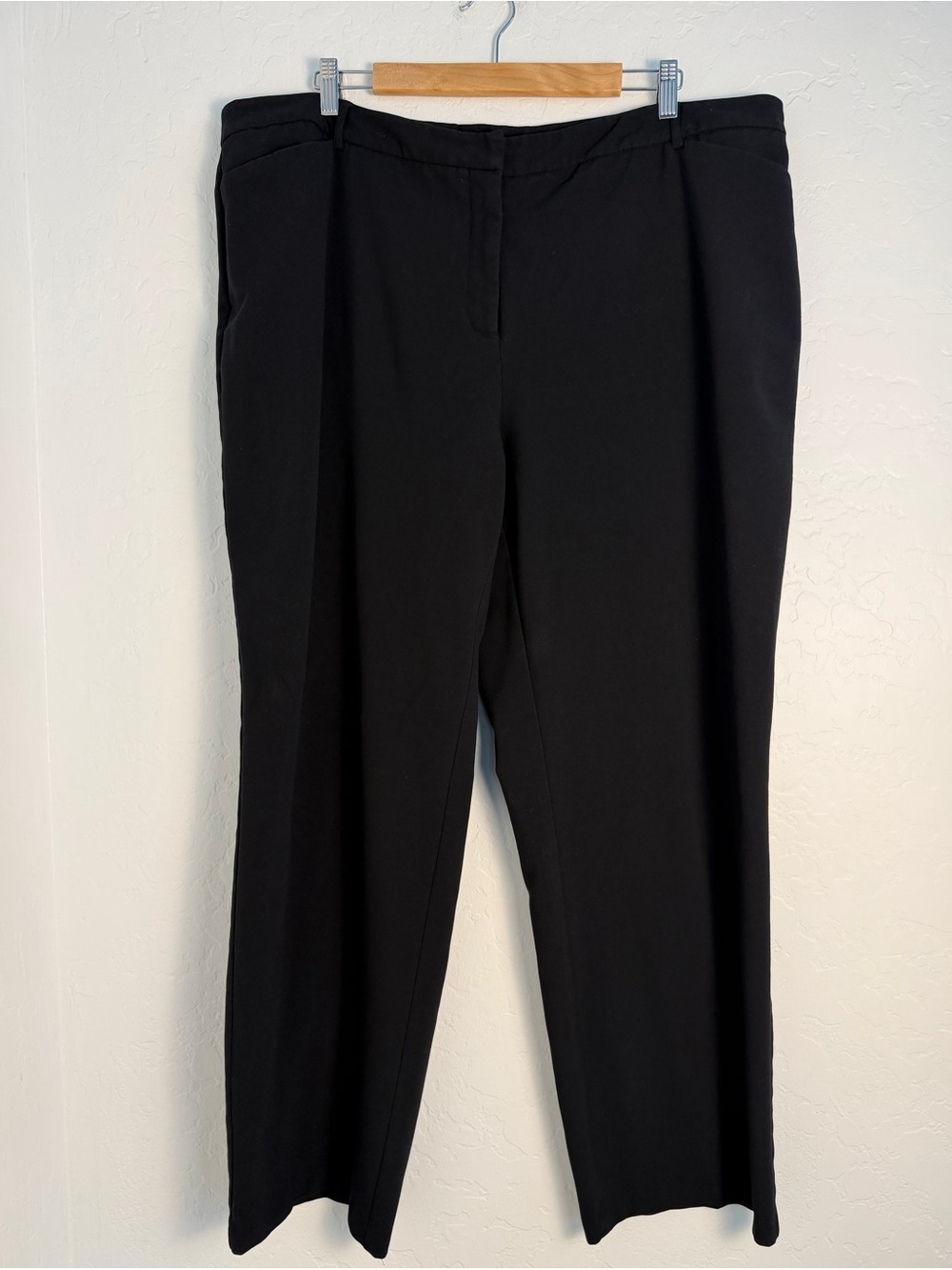 Croft & Barrow Womens 18W Black Dressy Trousers Casual Business Office Stretch